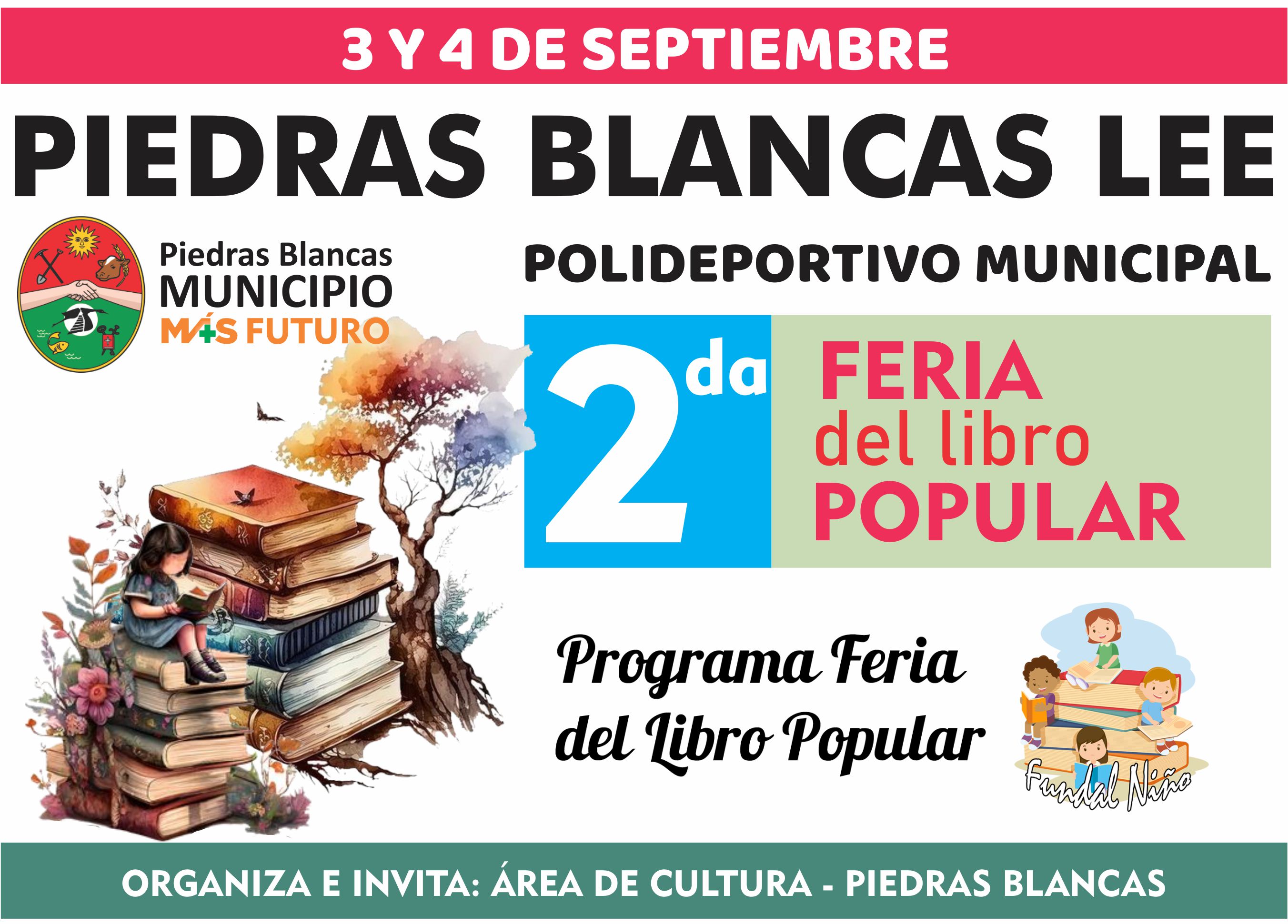 Piedras Blancas tendrá una nueva edición de La Feria del Libro Popular
